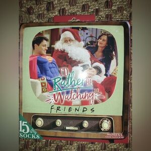Friends 15 Days of Graphic Socks Christmas Gift Set Women Shoe Size 4-10. NEW.
